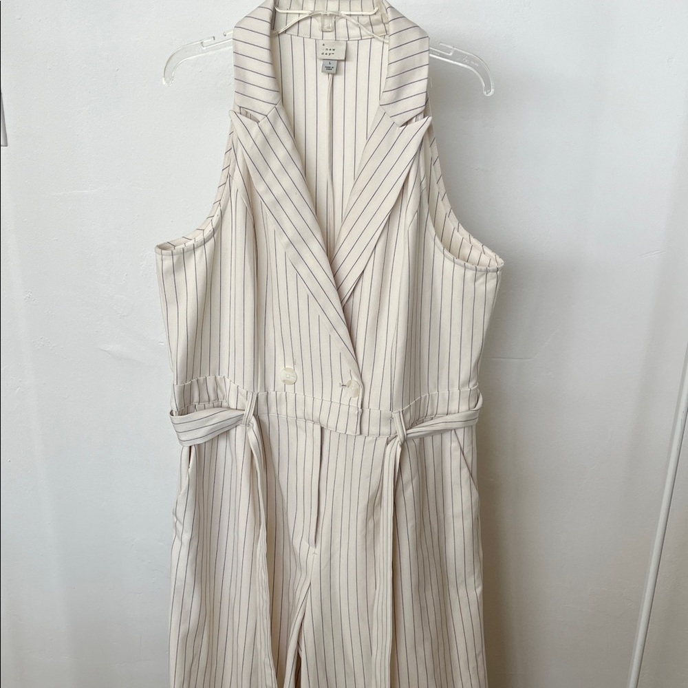 Striped Sleeveless Jumpsuit